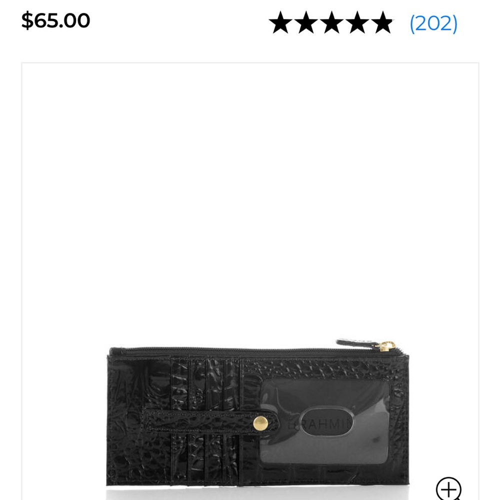 Brahmin Credit Card Wallet in Black Melbourne
